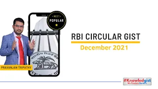 RBI Circular Gist Dec 2021 | With MCQ