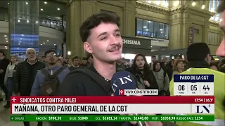 Mañana otro paro general de la CGT: la opinión de la gente