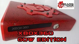 custom modded xbox360 slim Gears of war edition