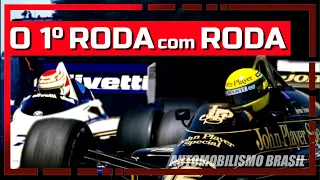 1° roda com roda de Senna e Piquet. Teve até pedido de desculpas. A repercussão nos jornais.Monza 85