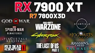 RX 7900 XT + R7 7800X3D - Test in 10 Games