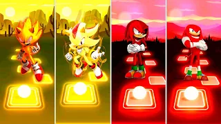 Super Sonic Exe 🆚 Super Shadow Sonic 🆚 Knuckles Exe 🆚 Knuckles Sonic | Tiles Hop