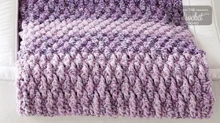 Crochet Textured Life Blanket Pattern | EASY | The Crochet Crowd