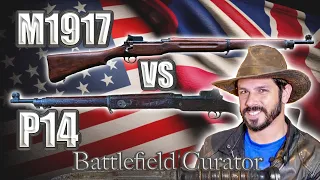 The American M1917 vs British P14, History, Range and Review of these Classic WW1 Rifles