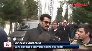 Kenan Imirzalioglu and Kivanc Tatlitug  at the funeral of Sertac Boztepe