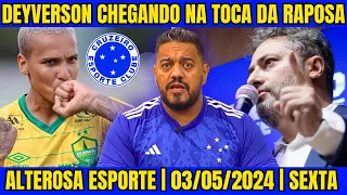 O PIX FOI FEITO? A PRIMEIRA GRANDE CONTRATAÇÃO DE PEDRINHO! DEYVERSON NO CRUZEIRO! ALTEROSA ESPORTE