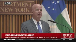 CBSN New York: NYPD Commissioner James O'Neill Announced Officer Pantaleo Fired Over Chokehold On Er