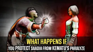 Skyrim ٠ What Happens If You Protect Saadia From Kematu's Paralyze In Quest «In My Time of Need»