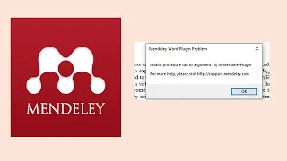 Invalid procedure call or argument error 5 in Mendeley plugin