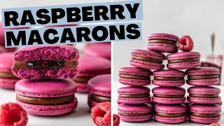 Raspberry Macarons