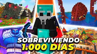 SOBREVIVÍ 1000 DÍAS en MINECRAFT SUPERVIVENCIA no HARDCORE (PELÍCULA)