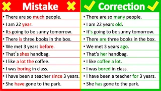 20 MOST COMMON GRAMMAR MISTAKES 🤔 😮  | Mistakes & correction ✅