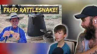 South African & Son React to Cowboy Fried Rattlesnake