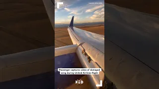 Passenger captures video of damaged wing during United Airlines flight