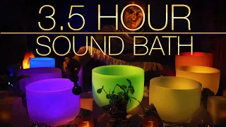 432Hz 3.5 Hour Crystal Singing Bowl Healing Sound Bath (4K, No Talking) | Singing Bowls | Sound Bath