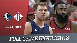 Dallas Mavericks vs Houston Rockets - Full Game Highlights | November 24, 2019 | NBA Season 2019-20