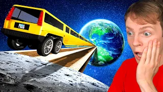 Jumping MOON RAMP with WORLD'S LONGEST CAR (GTA 5)