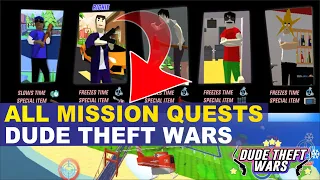 DUDE WARS NEW UPDATE VIDEO 2024 ALL MISSION Quests Gameplay Unlock Richie and Kiril |Dude Theft Wars