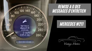 Remettre à 0 le message d'entretien sur Mercedes W211