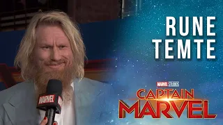Rune Temte talks Starforce! | Captain Marvel Red Carpet Interview