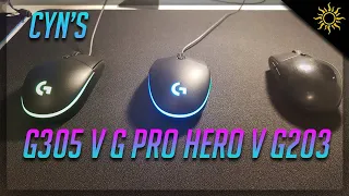 Comparing Every Logitech Egg Shaped Mouse! (G Pro Hero vs G203 vs G305)