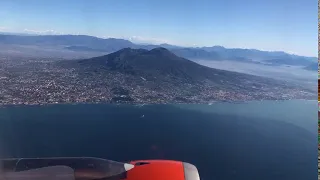 Flying out of Naples Italy Vesuvius