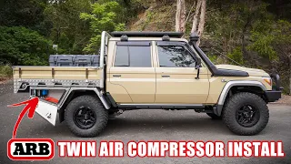 ARB TWIN compressor install into undertray toolbox