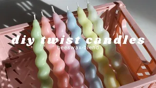 DIY Twist Candle | Make trendy spiral candles with me! Beeswax & Botanical M-100 wax + burn test