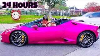 WE SPENT 24 HOURS IN A LAMBORGHINI - Challenge | Familia Diamond