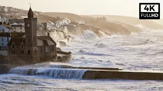 Storm Eunice Smashes into Cornwall - 4K Video