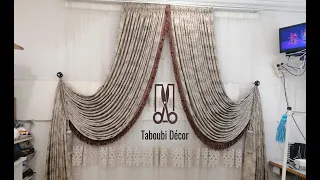 كيفية خياطة ستارة ملكية how to sew a Royal curtain