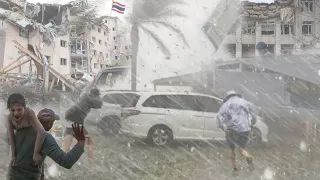 🔴Right Now! Hailstorm and heavy rain in Chiang Mai live footage😱Storm in Thailand 2023