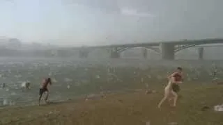 A sudden hail storm in Russia (Novosibirsk) 12.07.2014 | Внезапный ураган в Новосибирске 12.07.2014