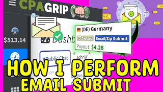 How I PERFORM EMAIL-ZIP SUBMIT TASKs ON CPAGRIP SELF CLICK , (in FEW Seconds)
