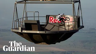 BMX rider tackles the world’s first floating skatepark