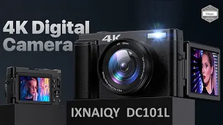 IXNAIQY DC101L Compact 4K Digital Camera - Digital Camera - Unboxing