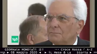 §.3/🔴🌒🌞 Giornata della Coce Rossa & Quirinale - TG3-giorno 08 maggio 2020 - messaggio di Mattarella