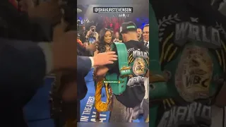 Shakur Stevenson PROPOSES to his Girlfriend in the Ring after beating Oscar Valdez