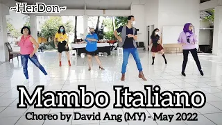 Mambo Italiano Line Dance | High Beginner | Demo by HerDon