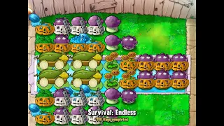 Plants vs Zombies | Survival: Endless | 4 Cob Setup