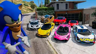 COLECIONANDO CARROS SECRETOS DO SONIC NO GTA 5