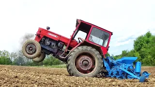 Planting sweet corn with old machines-La semănat de porumb cu UTB 650-2024