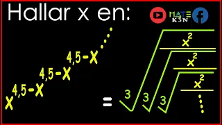 ECUACIONES EXPONENCIALES con EXPONENTES al INFINITO & RADICALES INFINITOS -EJERCICIO RESUELTO