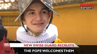 Pope Francis welcomes 34 new Swiss Guards