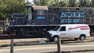 N.D.C. Railroad's 2034 "Blue Ox" working in the rail yard