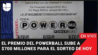 🎰 El premio del Powerball sube a $700 millones para el sorteo de hoy