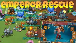 Lords Mobile - Never try hold a KD1 leader! ocrBR got capped. Rescue mission 100% T5 MIX rally!