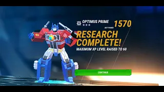 Pt. 1 - 3 Star Optimus Prime Level 50 - 60 Transformers Earth Wars, Plus Choosing Who Upgrade Next