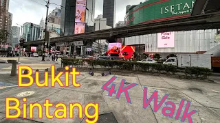 4K walking in bukit bintang Malaysia jalan alor street food Malaysia