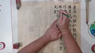 Chinese calligraphy  佛句经典 善恶之报，如影随形  Китайская Каллиграфия